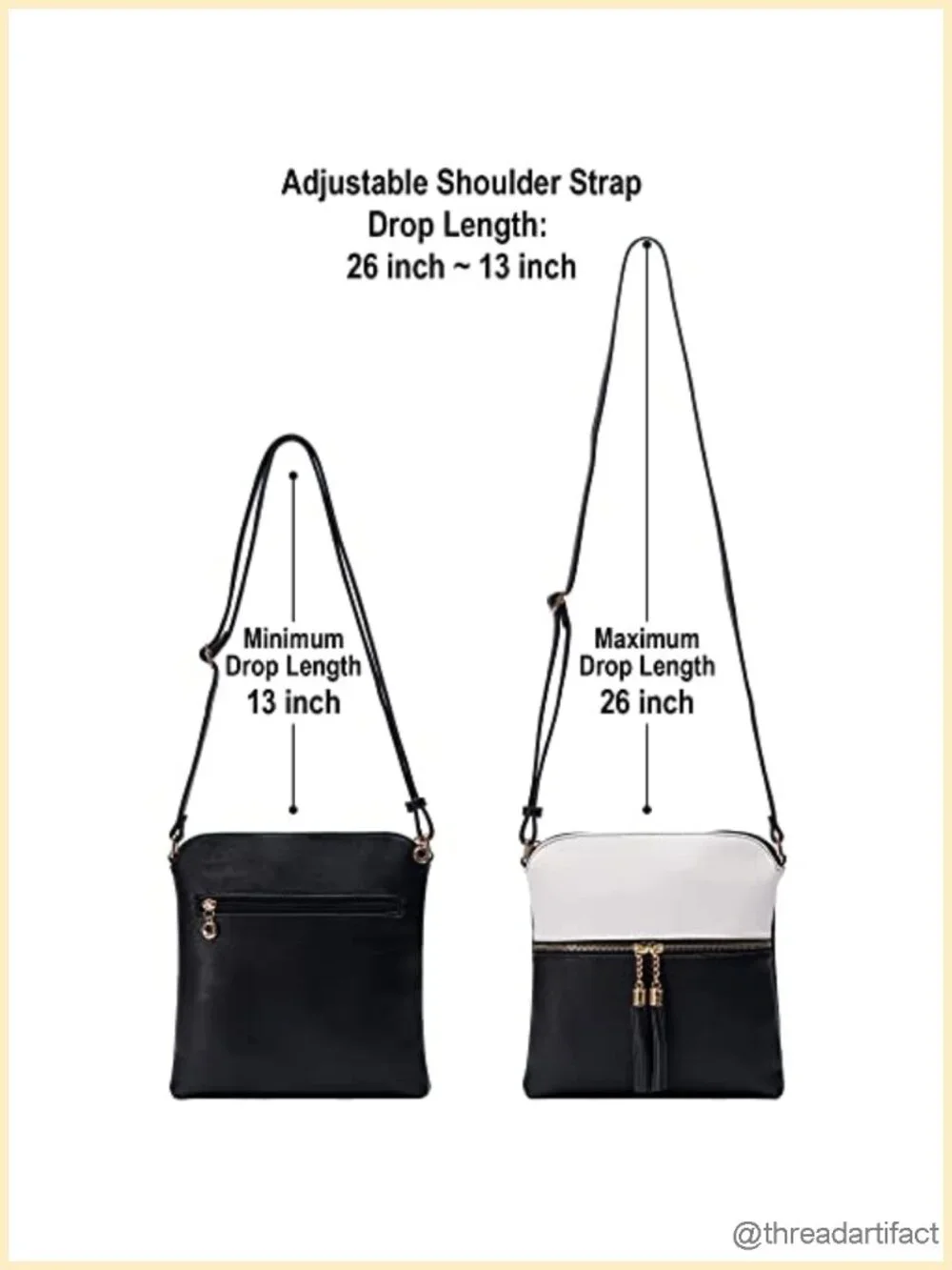 Lightweight Medium Crossbody Purse with Tassel, Perfect for Daily Use & Travel